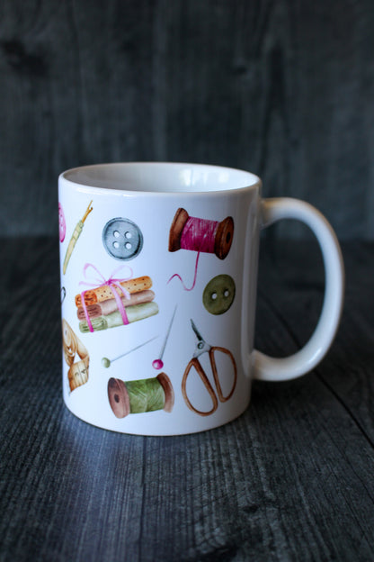 Vintage Sewing Haberdashery Mug