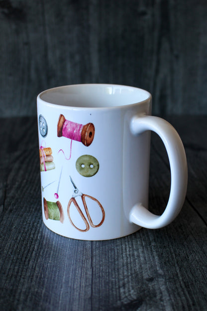 Vintage Sewing Haberdashery Mug