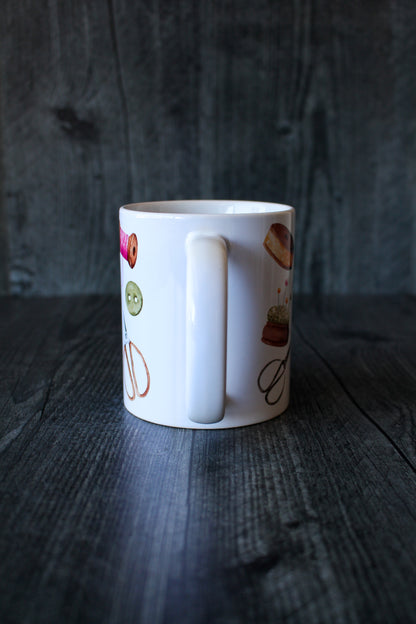 Vintage Sewing Haberdashery Mug