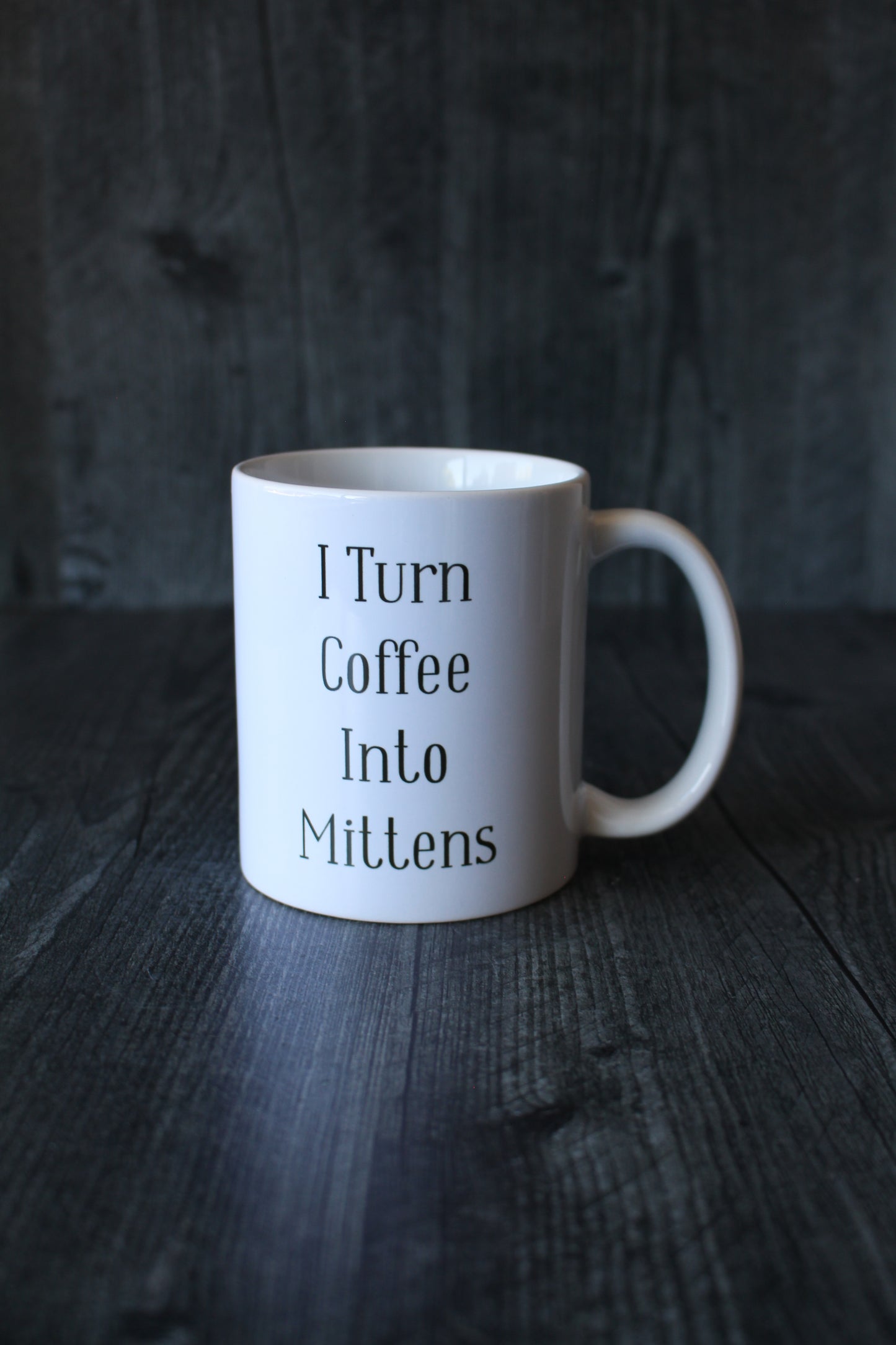 "I Turn Coffee Into Mittens" Mug