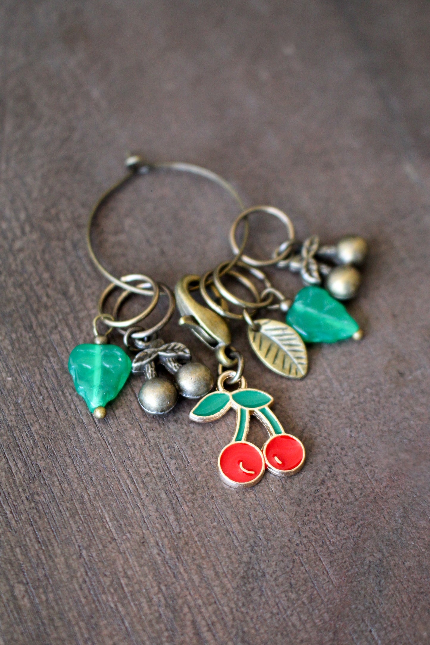 Sweet Cherry Stitch Markers Set