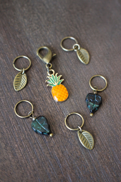 Tropical Pineapple Stitch Marker Set