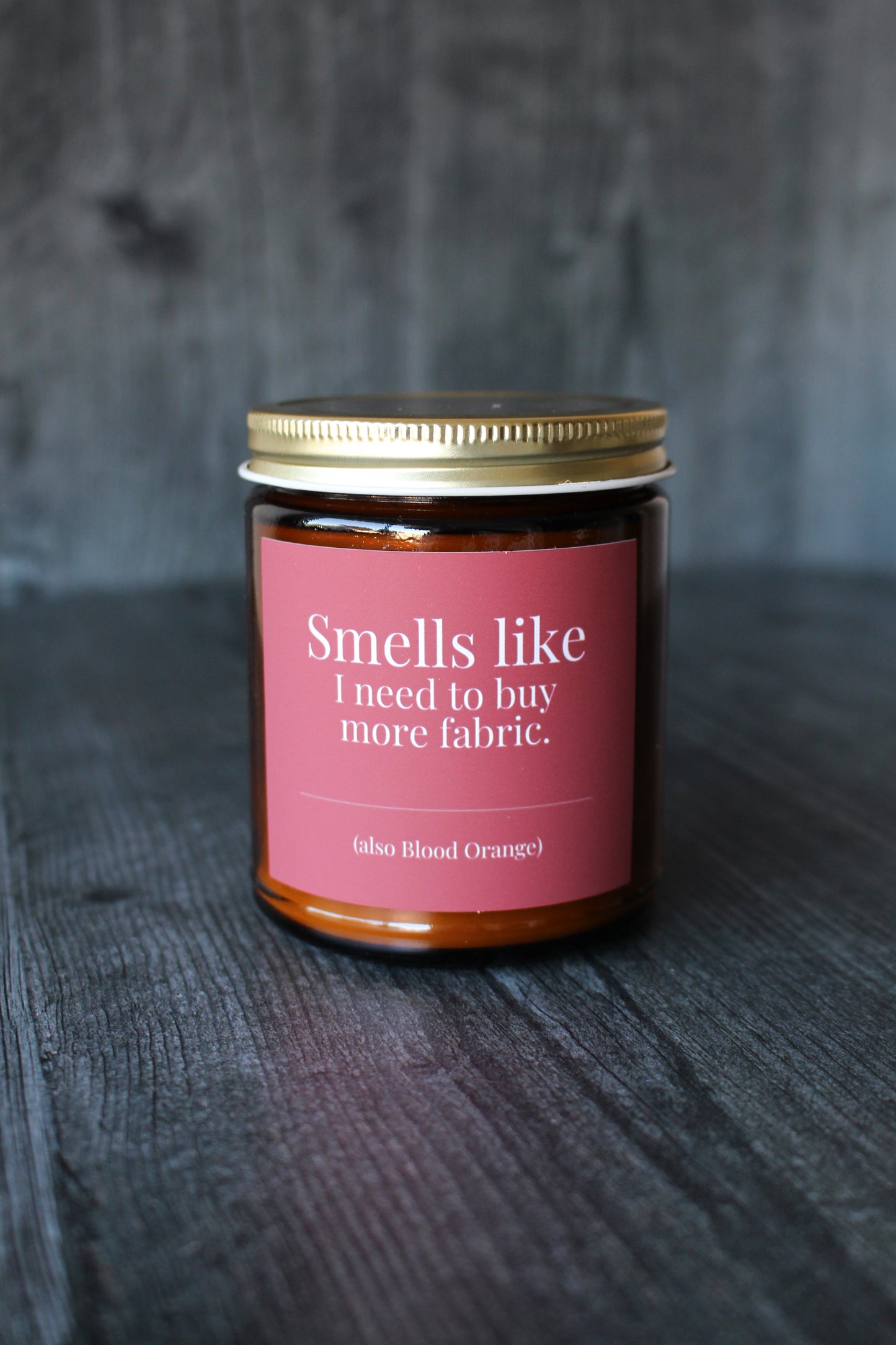 Hand-Poured Soy Wax Candle For Quilting and Sewing | Blood Orange