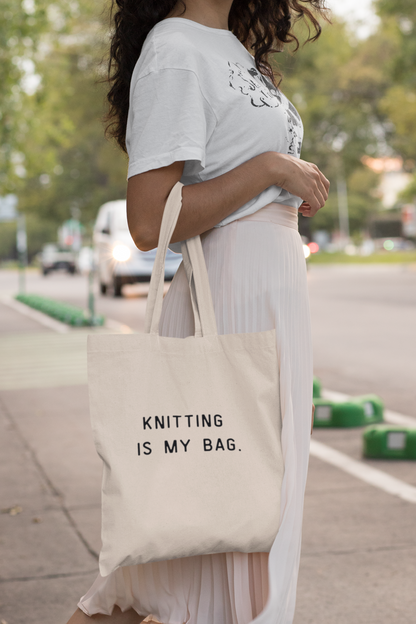 "Knitting Is My Bag" Tote