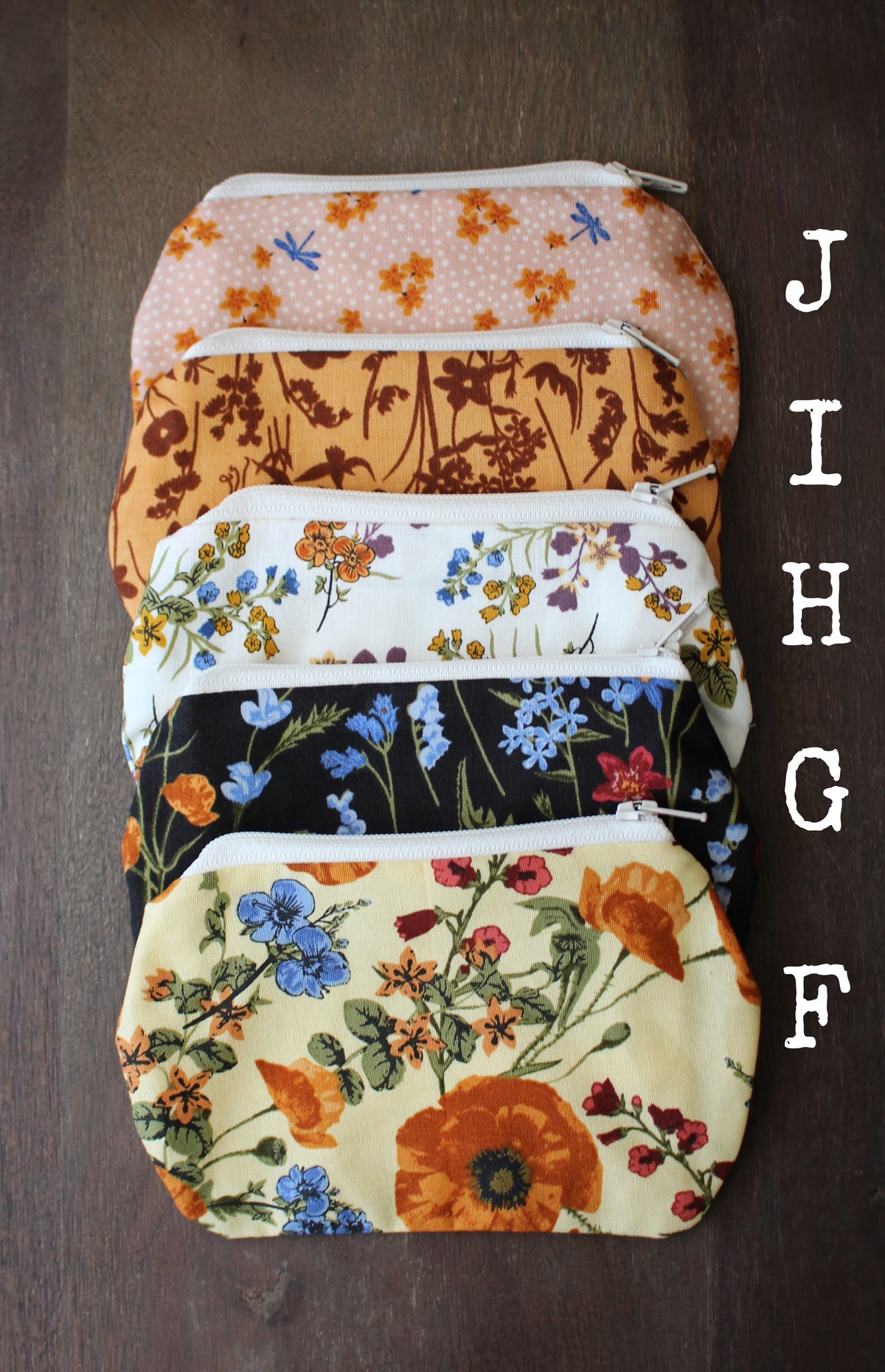 Mini Wildflower Zippered Pouch