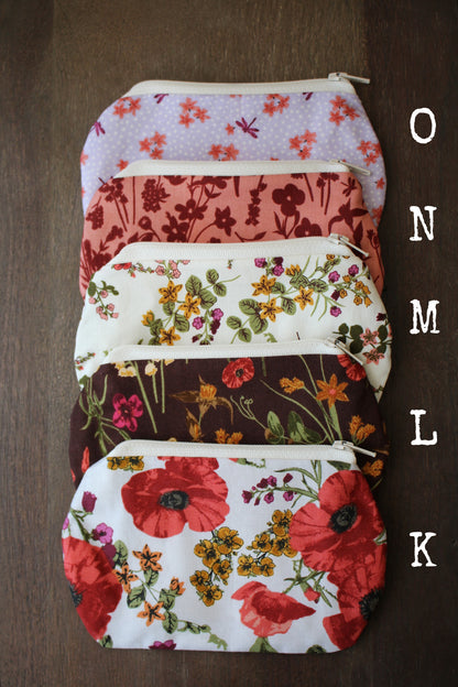 Mini Wildflower Zippered Pouch