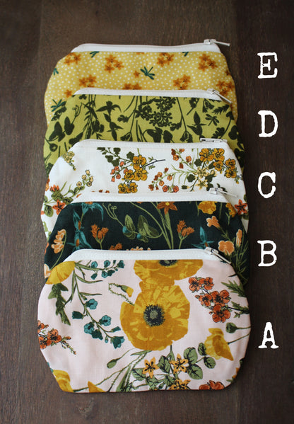 Mini Wildflower Zippered Pouch