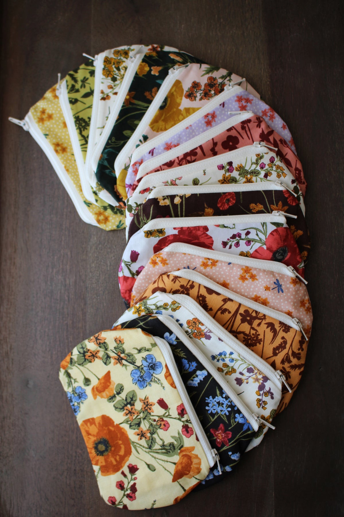 Mini Wildflower Zippered Pouch