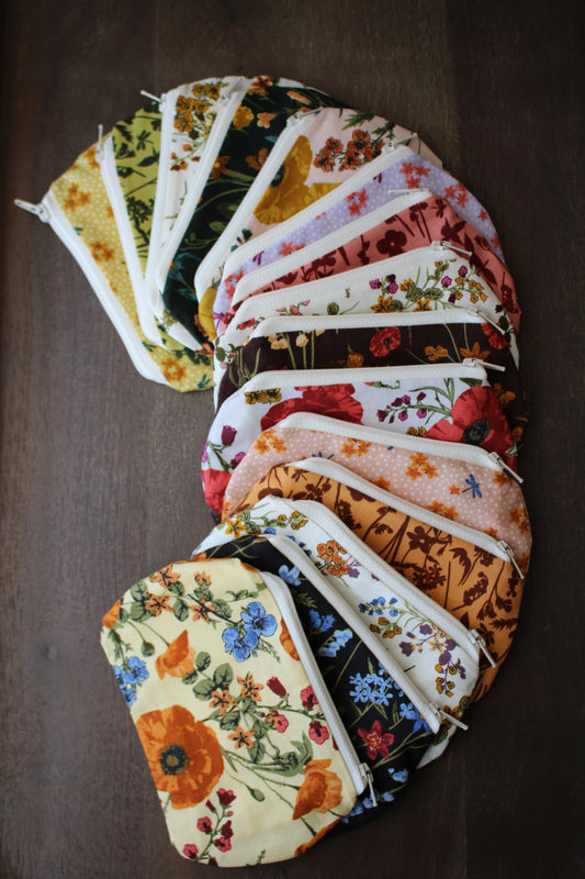 Mini Wildflower Zippered Pouch