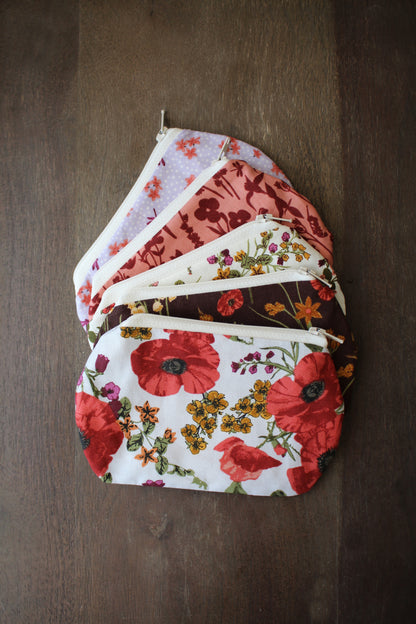 Mini Wildflower Zippered Pouch