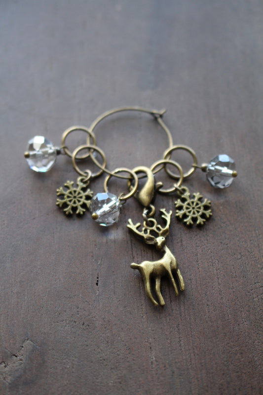 Arctic Reindeer Stitch Markers Set