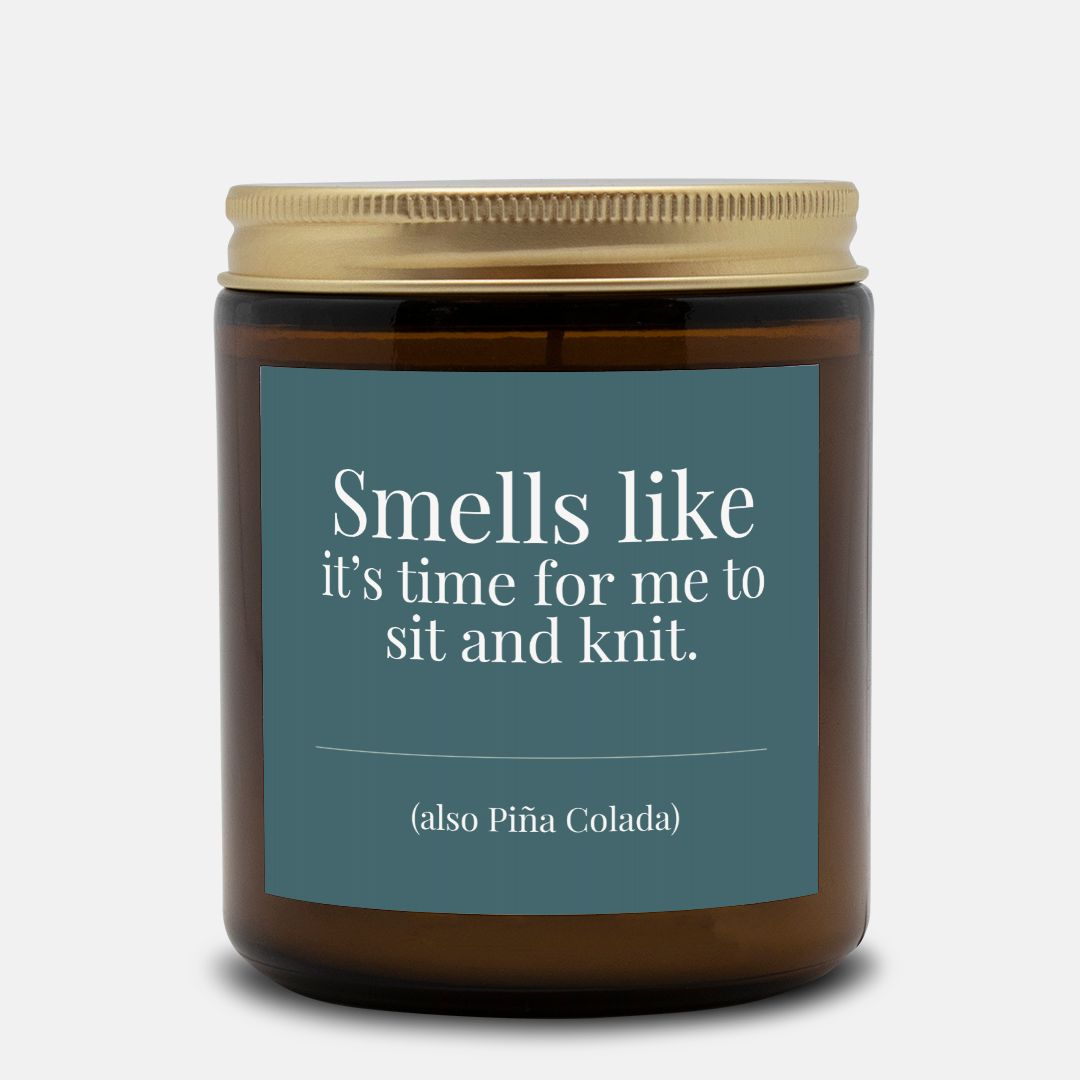 Hand-Poured Soy Wax Candle For Knitters | Piña Colada