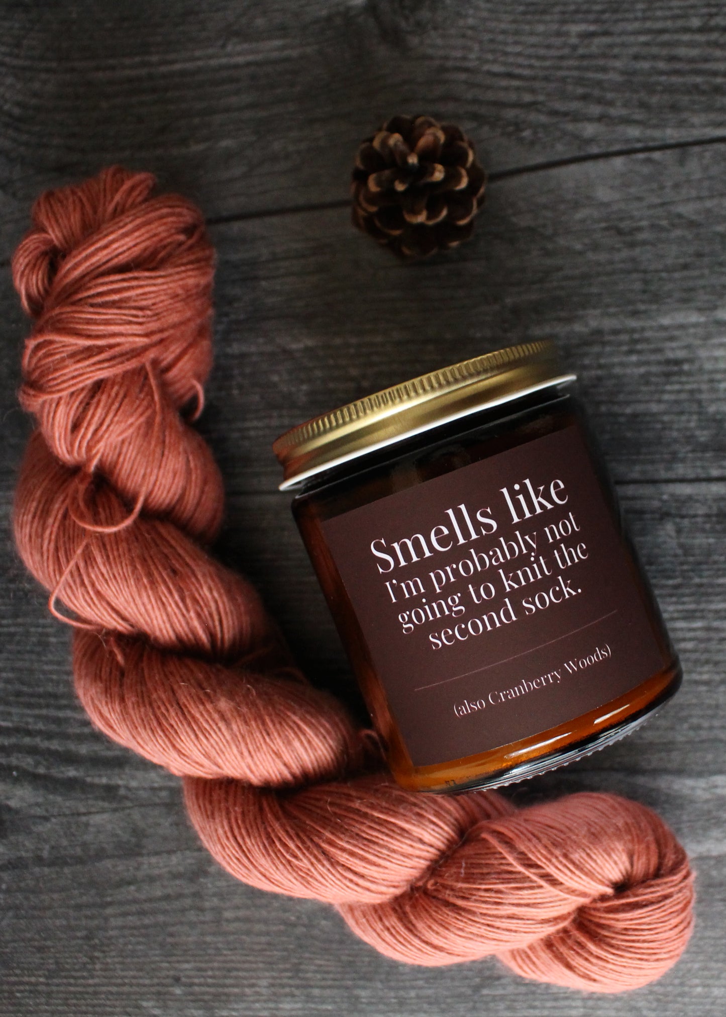 Hand-Poured Soy Wax Candle For Knitters | Cranberry Woods