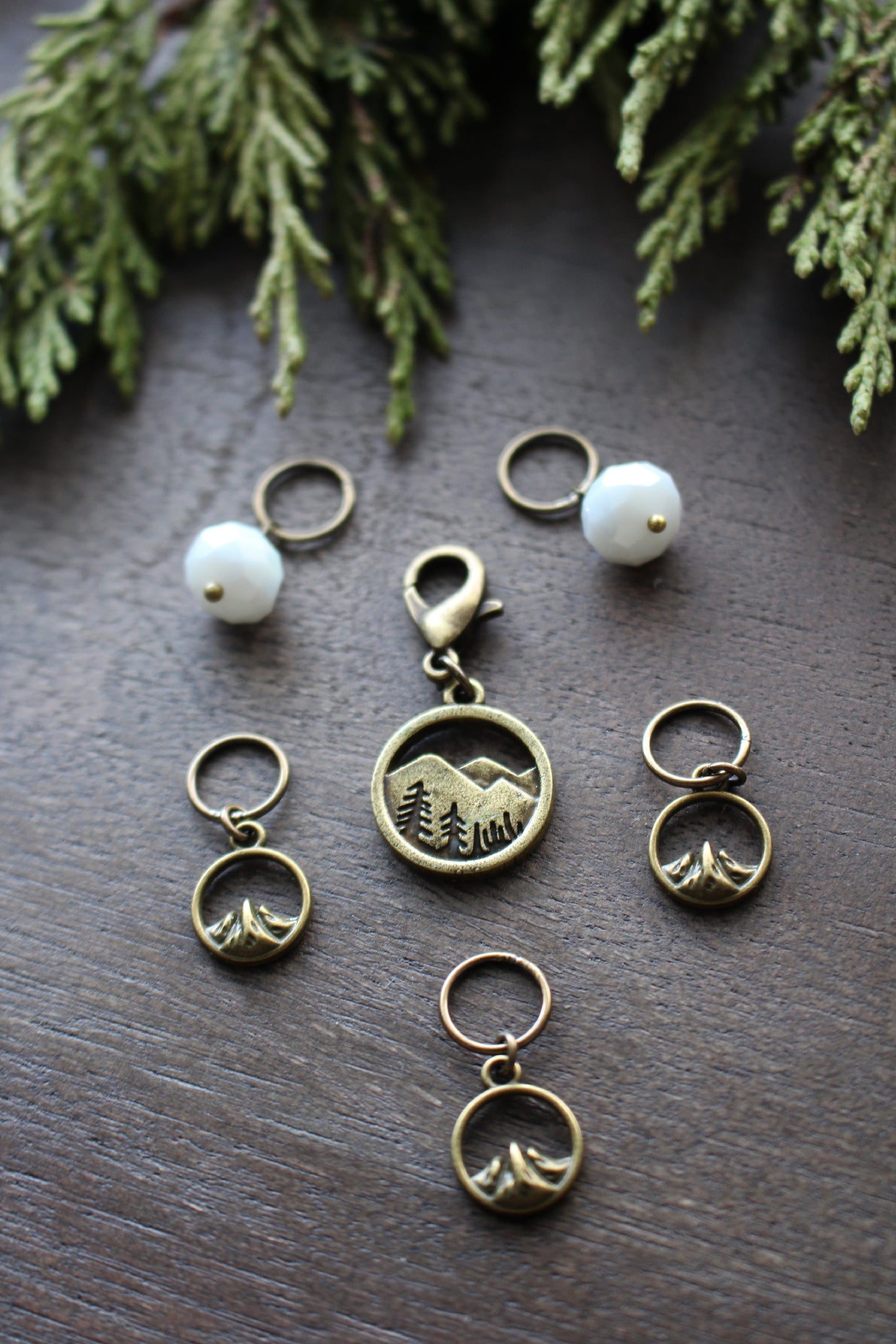 Snowy Mountains Stitch Markers Set