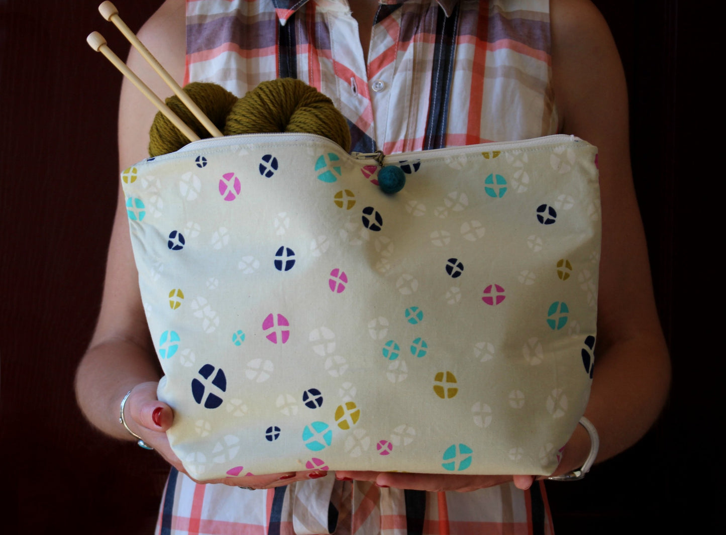Social Stitcher Project Bag Printed Pattern