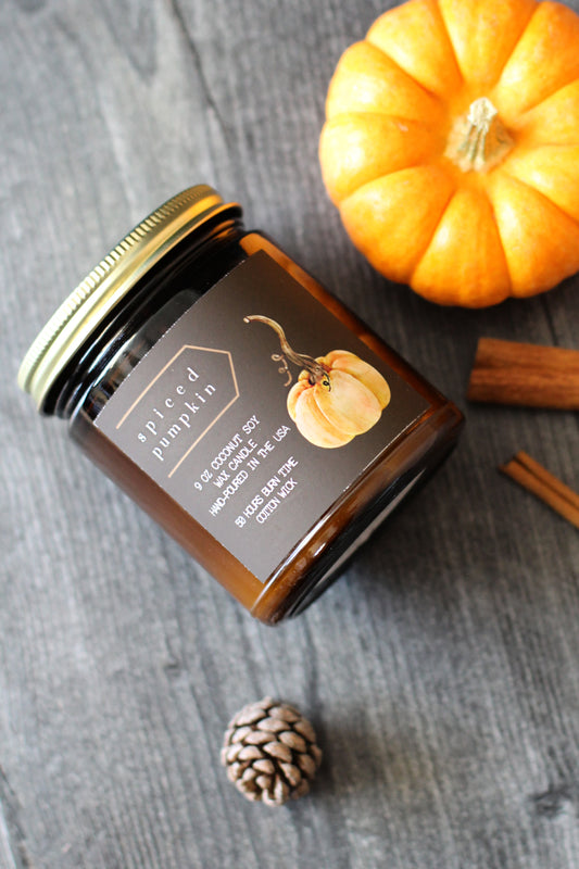 Hand-poured Spiced Pumpkin Soy Wax Candle