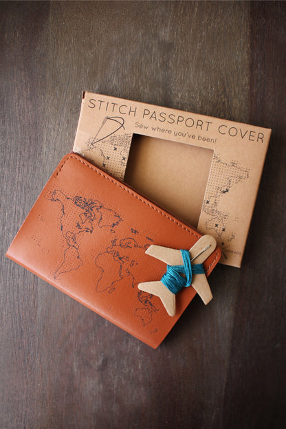 "Stitch Where You've Been" Passport Cover Kit