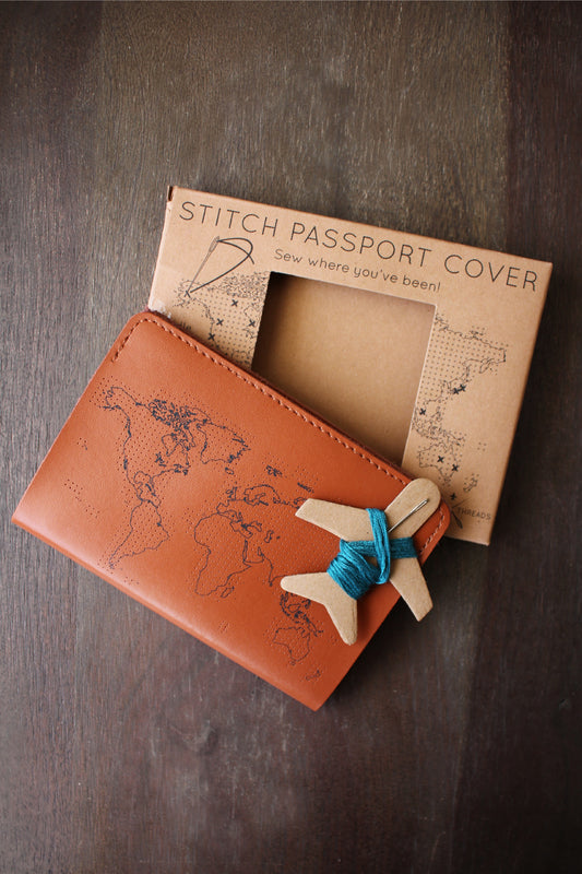 "Stitch Where You've Been" Passport Cover Kit