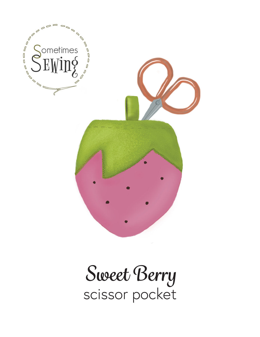 Sweet Berry Scissor Pocket PDF Pattern