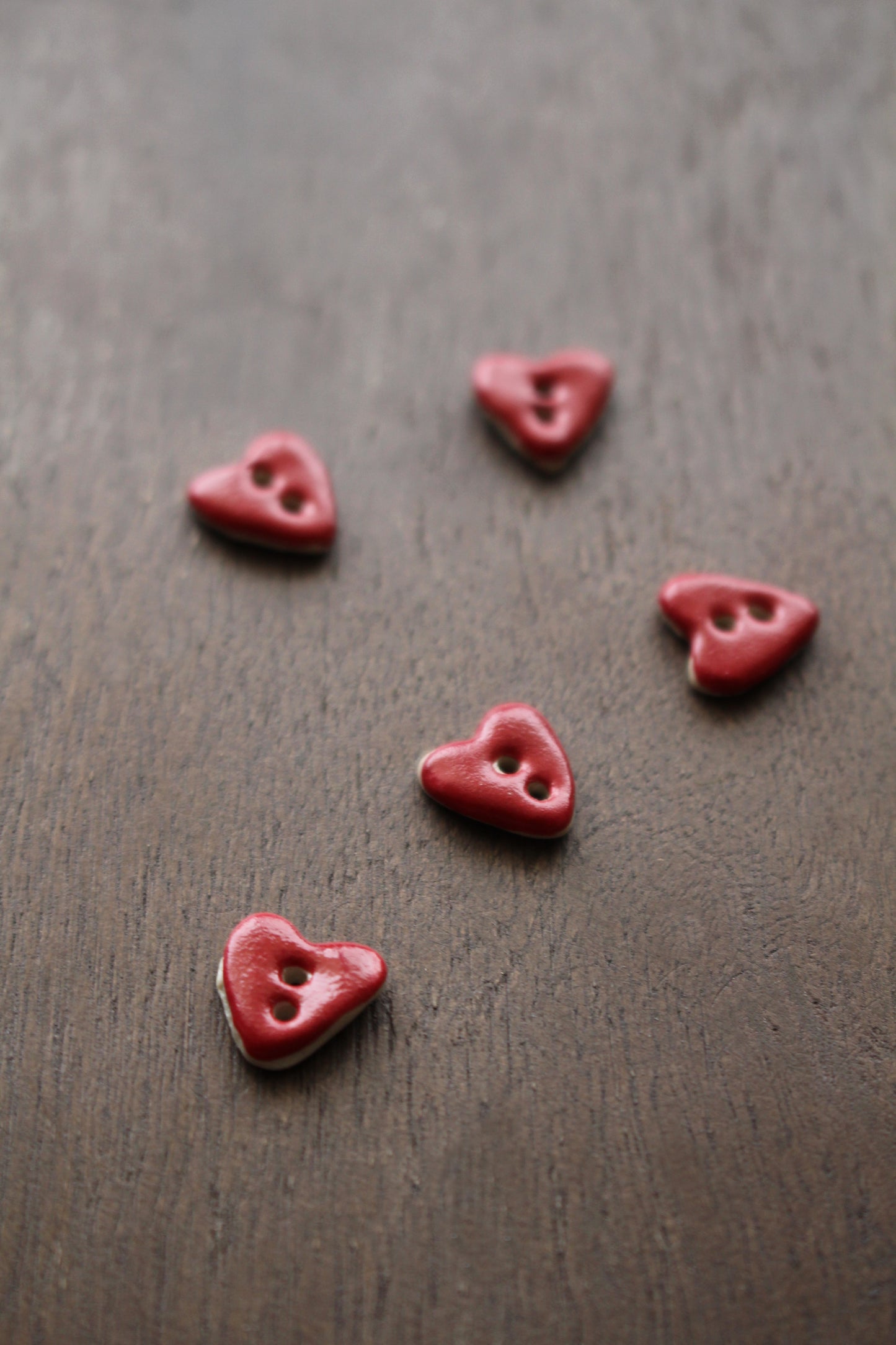 Handmade Tiny Heart Buttons