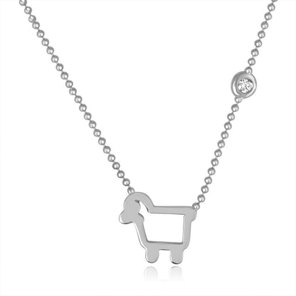 JULIE LAMB FINE JEWELRY Small Ewe & Diamond Necklace