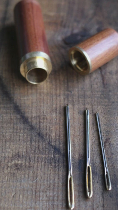 Wooden Tapestry Needle Case