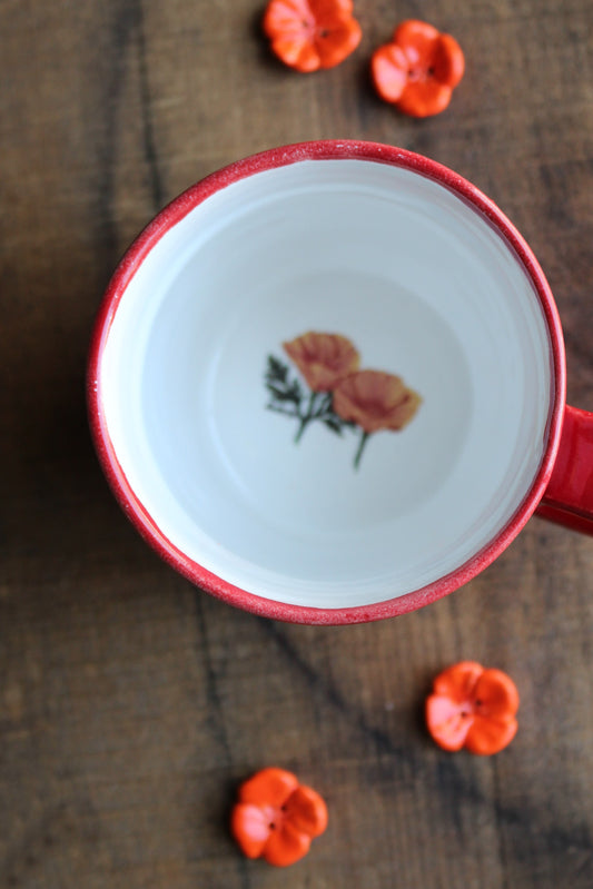 California Poppy Ceramic Mug