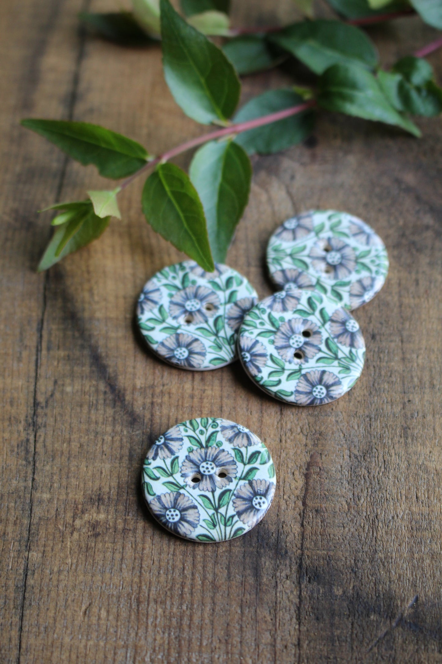 Handmade Ceramic Daisy Buttons