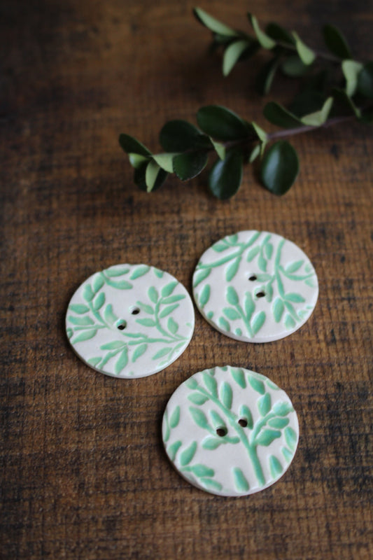 Botanical Ceramic Buttons