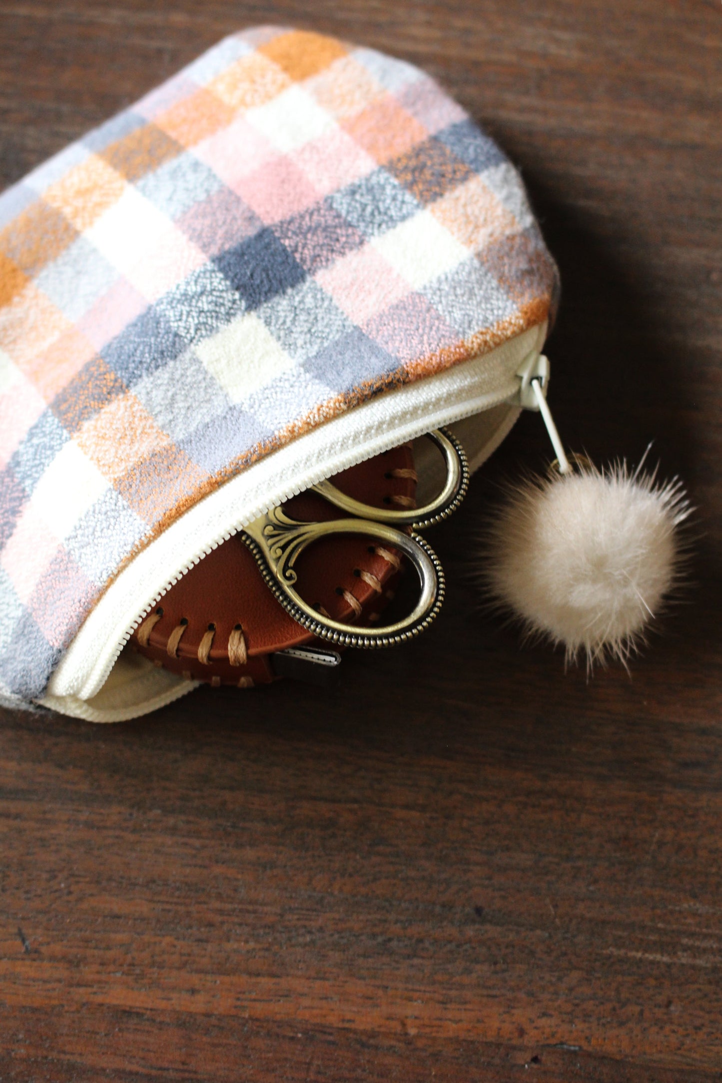 Cozy Flannel Zippered Pouch