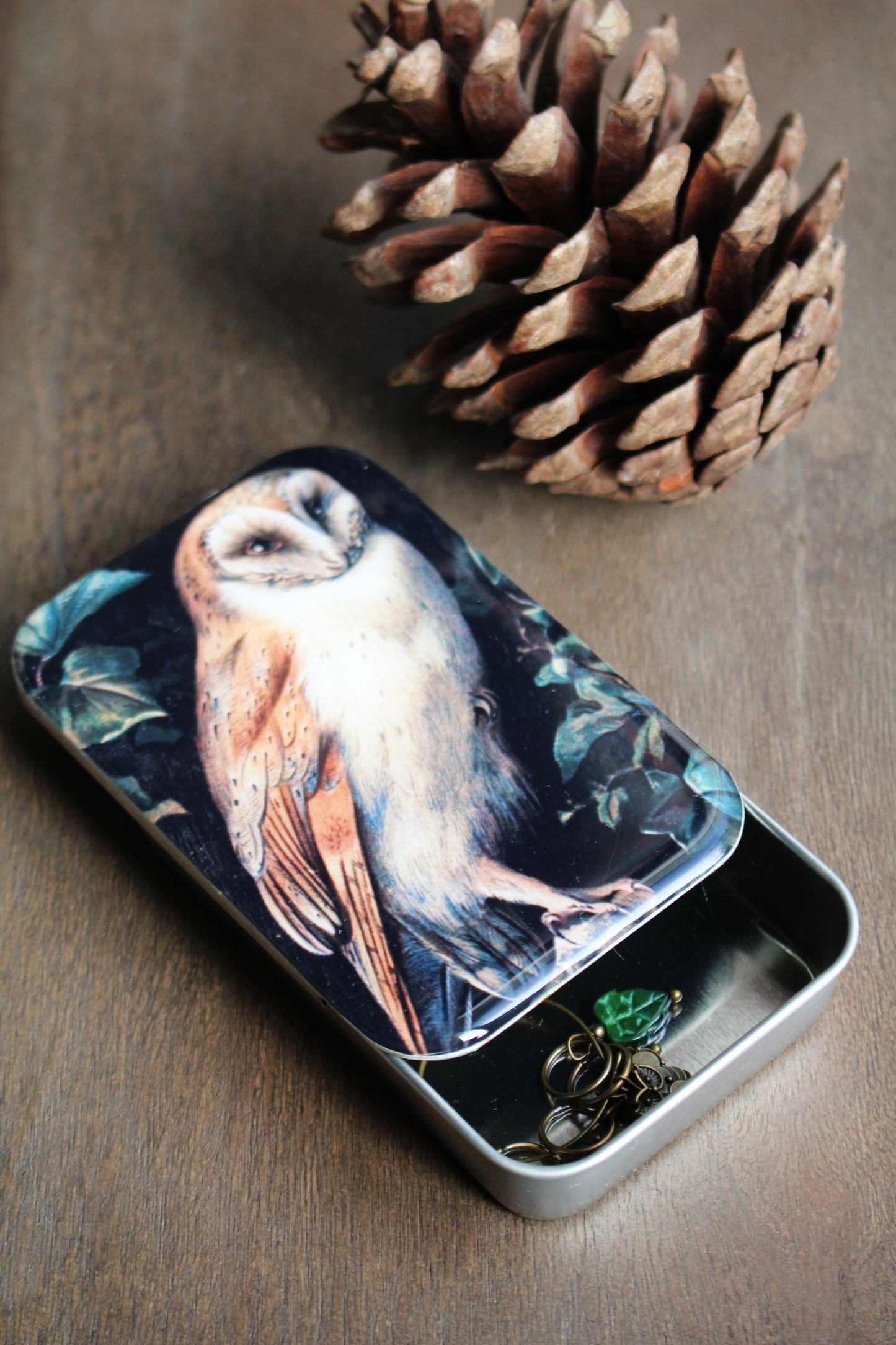Wise Owl Stitch Marker Tin