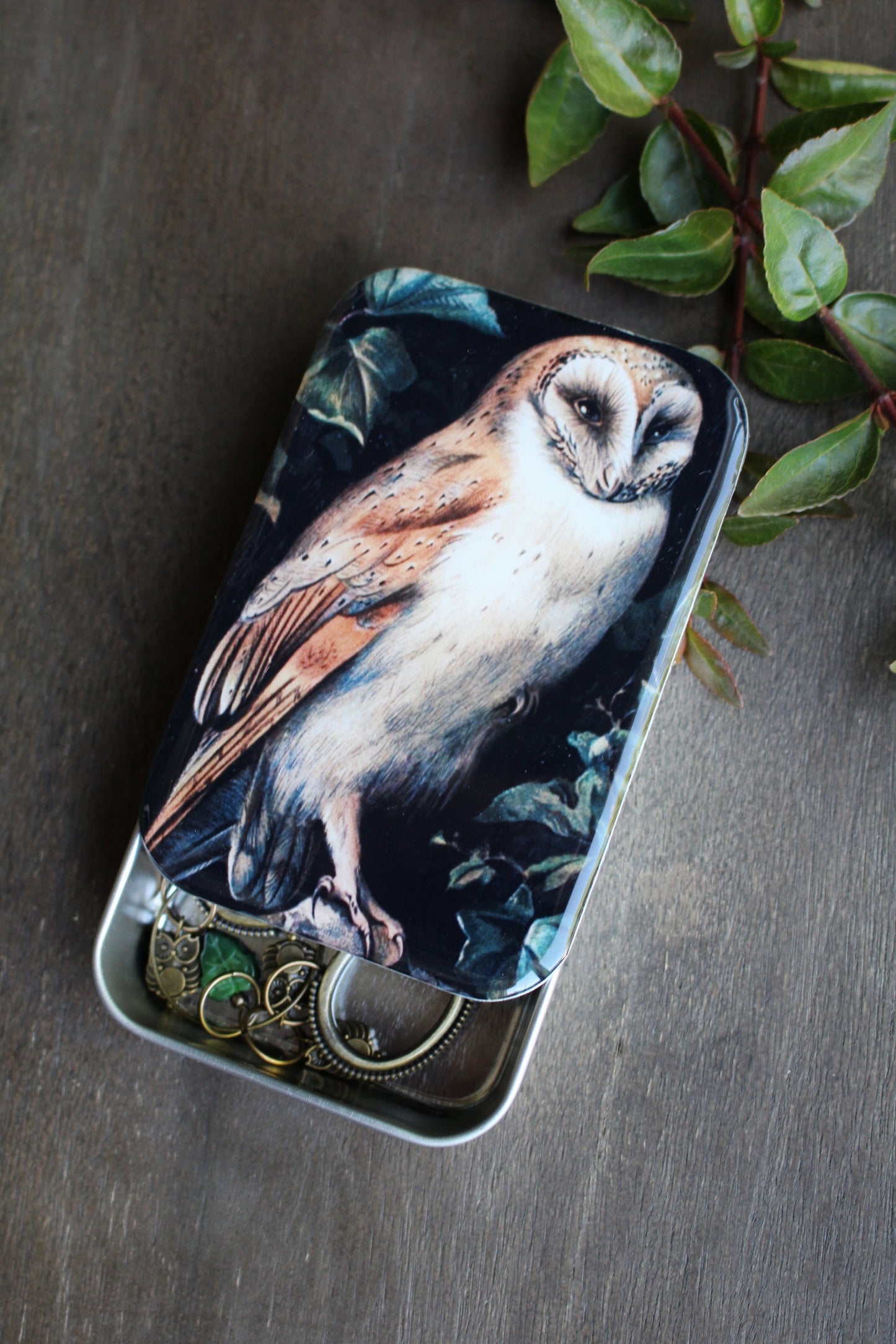 Wise Owl Stitch Marker Tin