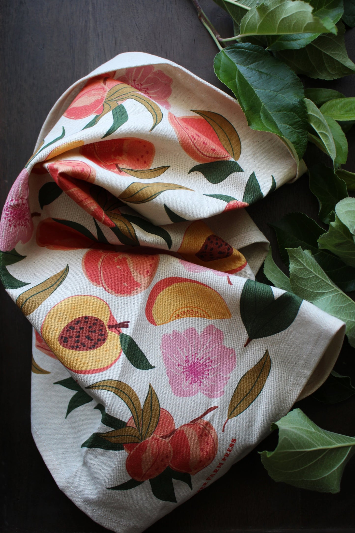 Peach Blossom Tea Towel