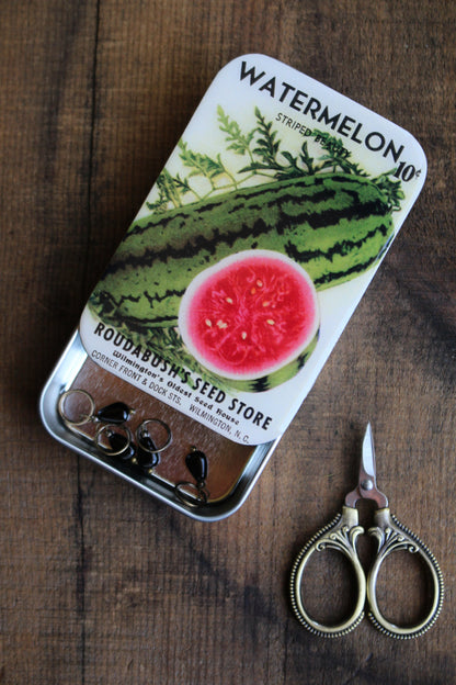 Watermelon Stitch Marker Tin