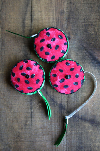 Watermelon Slice Hand-Stitched Tape Measure