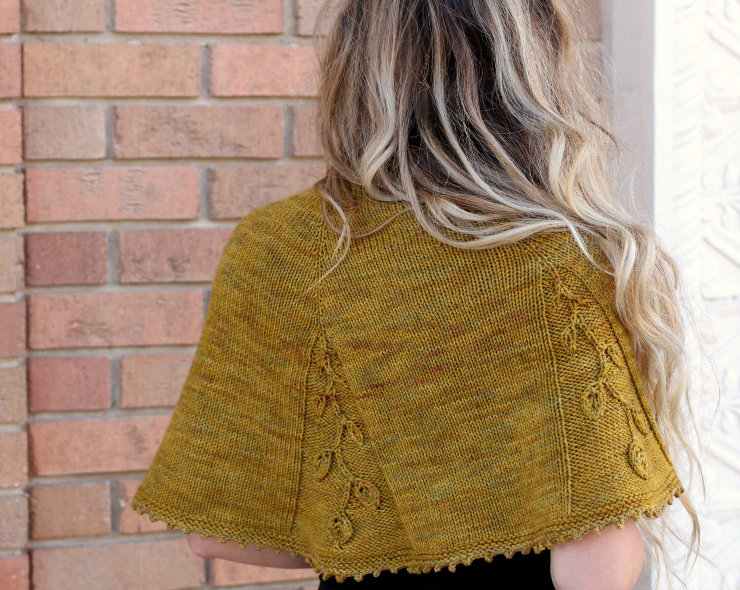 Leafy Capelet Knitting Pattern • Trailing Ivy Knitting Pattern PDF • Intermediate Knit Pattern