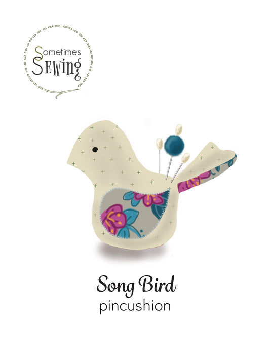 Pin Cushion Sewing Pattern • Sweet Song Bird Pincushion PDF Sewing Pattern • DIY Gift for Sewists Easy Sewing Pattern