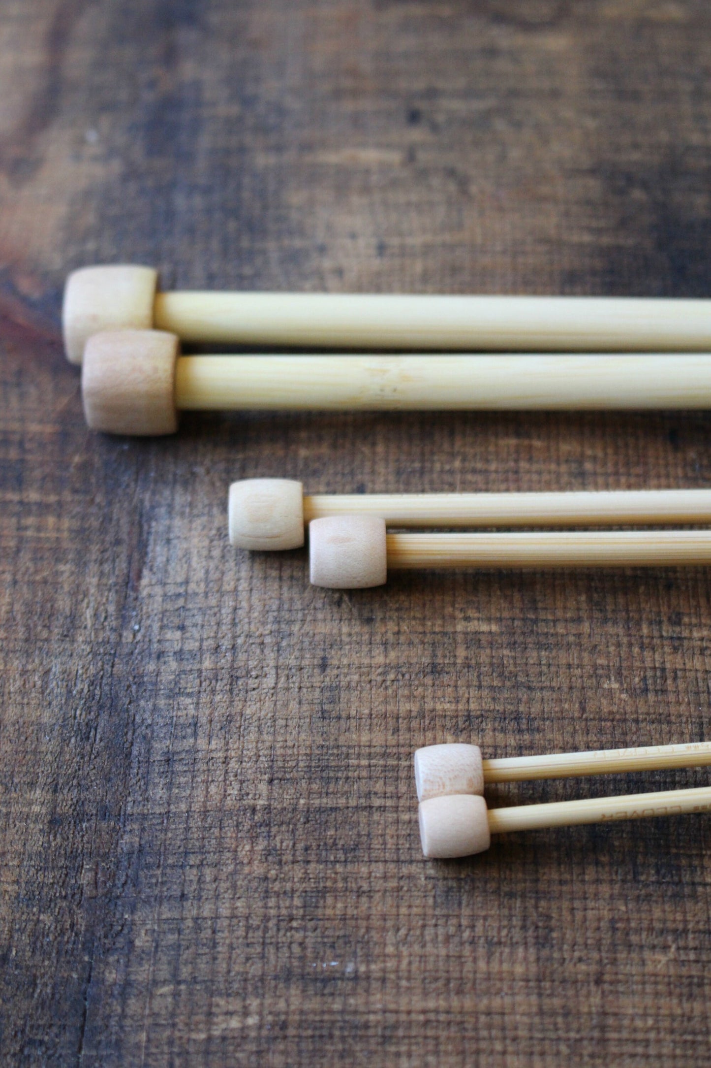 Knitting Needles • Ultra Smooth Japanese Bamboo Takumi Straight Needles • Minimalist High Quality Gift for Knitters