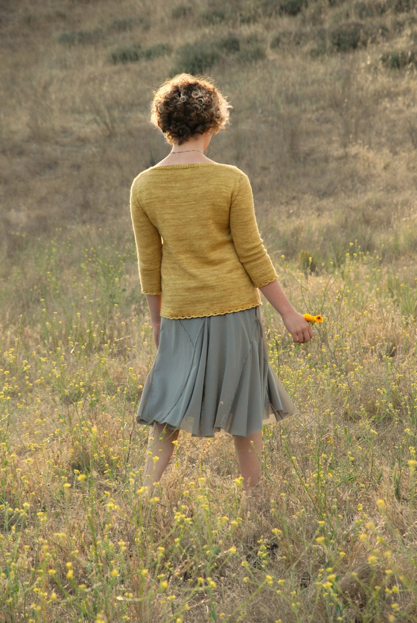 Women's Cardigan Pattern with Pockets • Wildflower Knitting Pattern PDF • Intermediate Knit Pattern