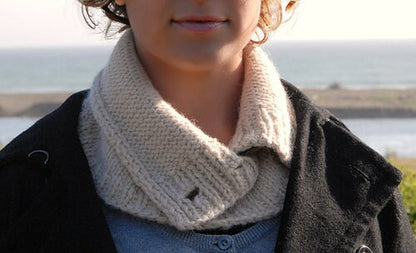Buttoned Cowl Knitting Pattern • Cambrian Cowl Knitting Pattern PDF • Beginner's Knit Pattern