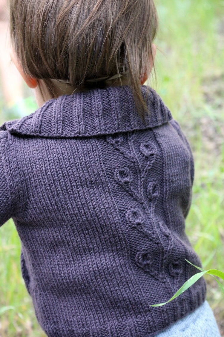 Baby Sweater Pattern • Little Buds Knitting Pattern PDF • Intermediate Knit Pattern