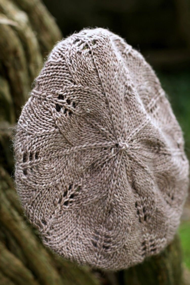 Lace Leaf Beret Knitting Pattern • Thicket Knitting Pattern PDF • Intermediate Knit Pattern