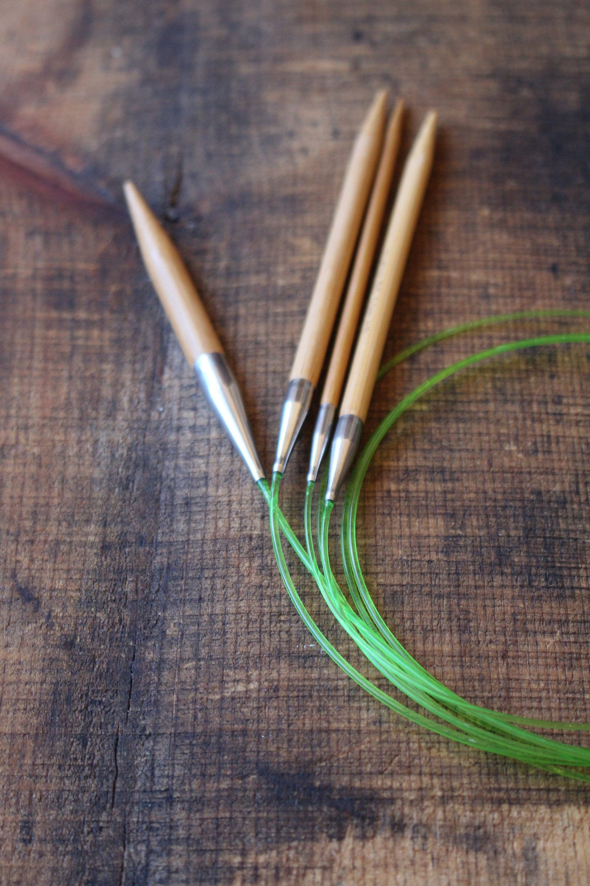 Circular Knitting Needles • Smooth Bamboo and Resin Circular Needles • Minimalist Knitting Gift • Knitting Supplies and Tools