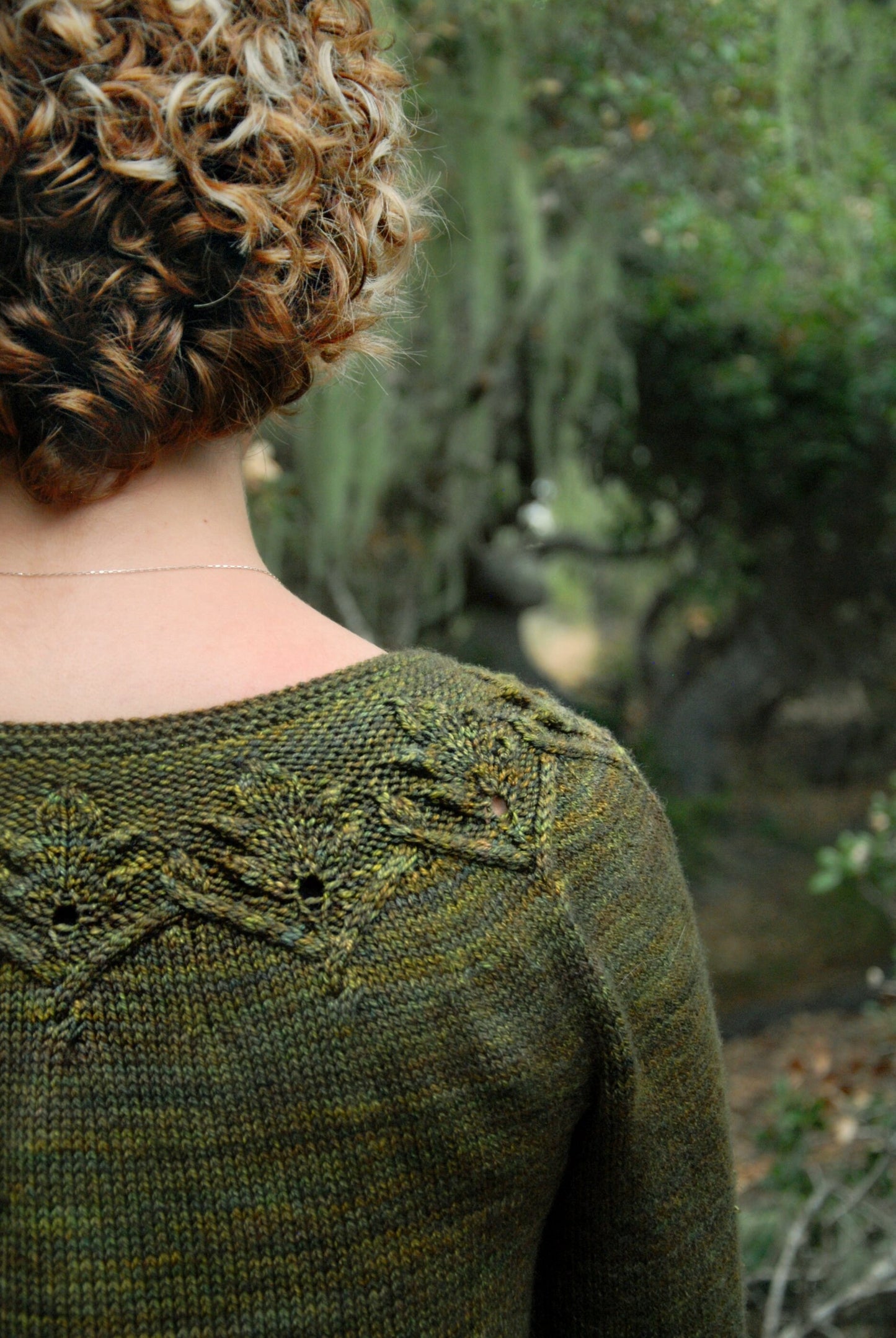 Leaf Yoked Cardigan for Women Pattern • Gnarled Oak Knitting Pattern PDF • Intermediate Knit Pattern