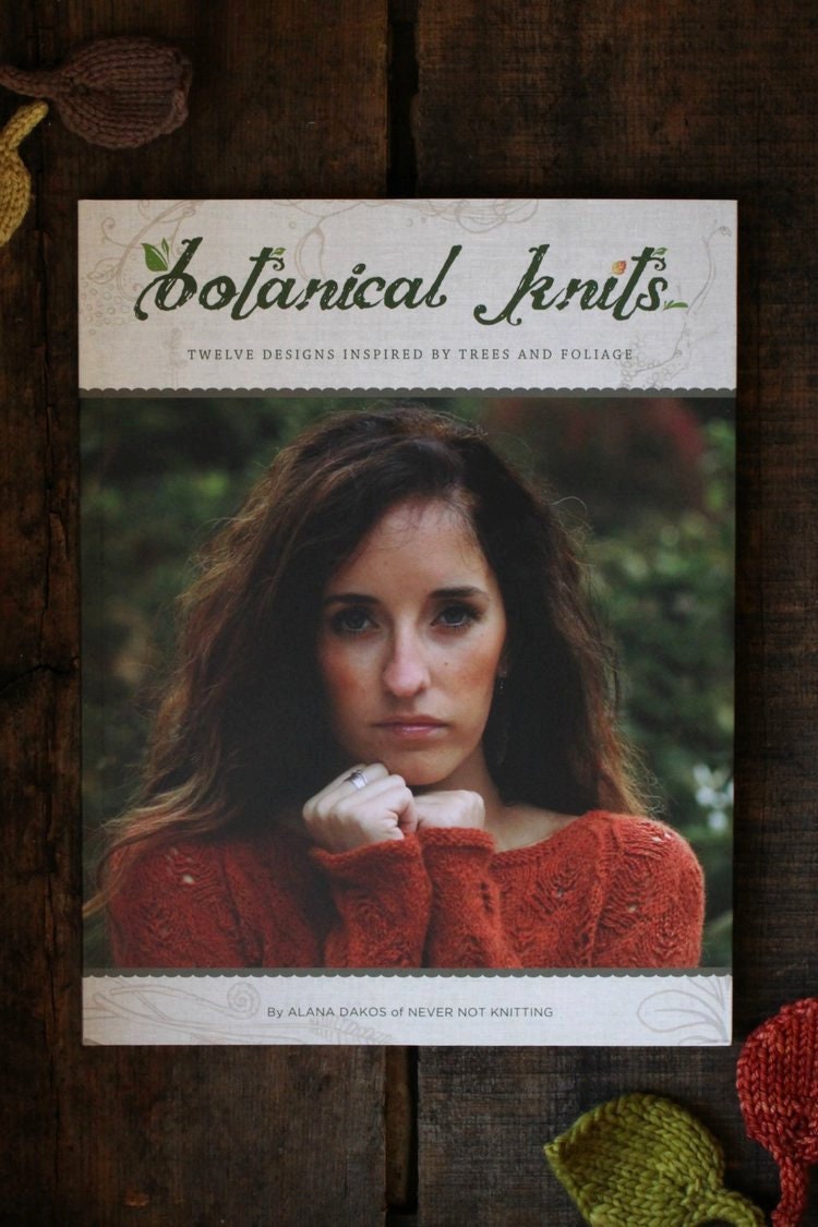 Knitting Book • Botanical Knits Printed Book - 12 Designs Inspired by Trees and Foliage • Knitting Gift • Intermediate Knitting Patterns