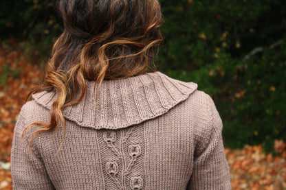 Knit Jacket Pattern with Pockets • Buds & Blooms Jacket Knitting Pattern PDF • Intermediate Knit Pattern