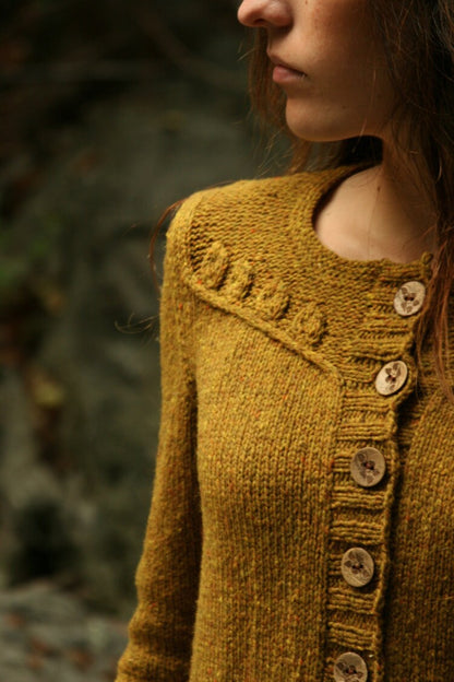Women's Cardigan Knitting Pattern • Twigs and Willows Knitting Pattern PDF • Intermediate Knit Pattern
