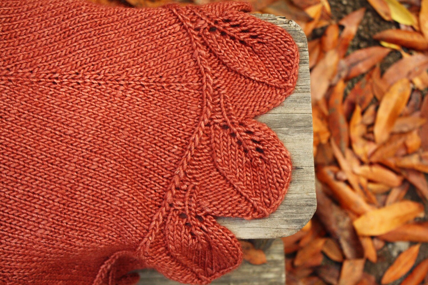 Leaf Border Shawl Knitting Pattern • Wrapped in Leaves Knitting Pattern PDF • Intermediate Knit Pattern