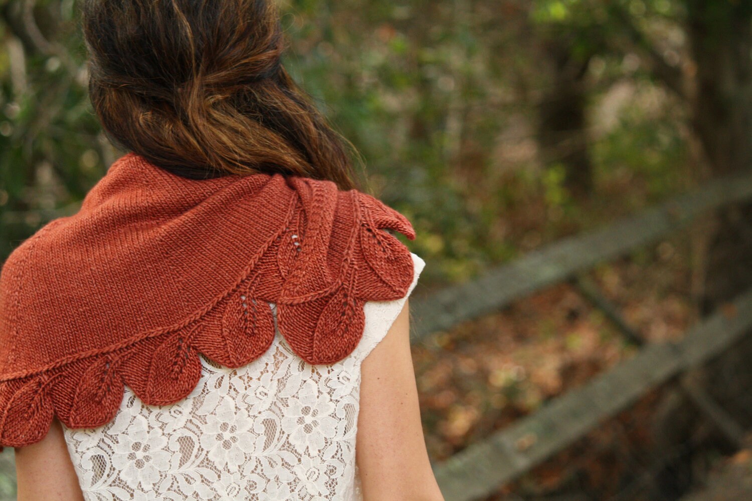 Leaf Border Shawl Knitting Pattern • Wrapped in Leaves Knitting Pattern PDF • Intermediate Knit Pattern