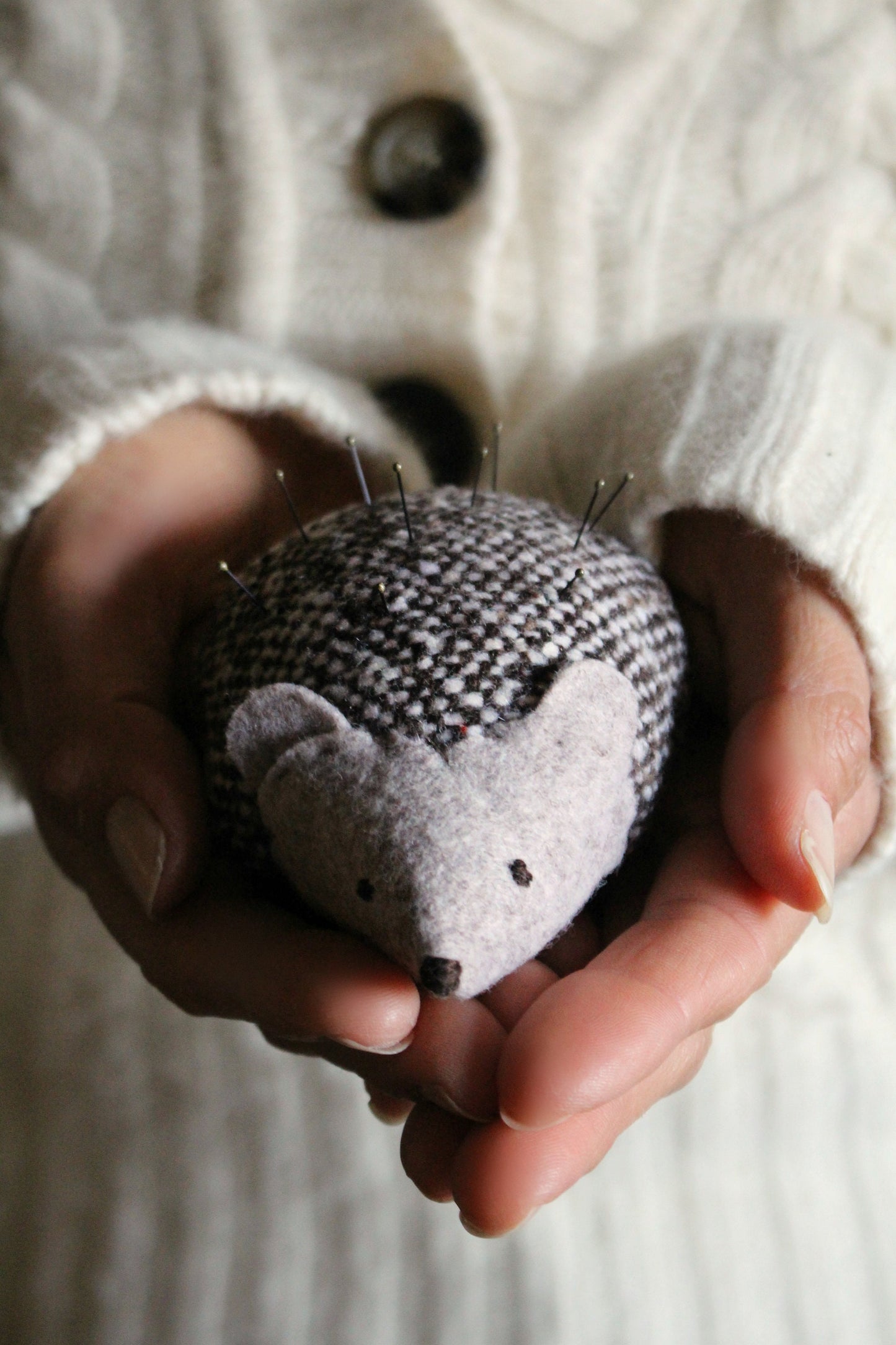 Little Hedgehog Pincushion Ready-to-Sew KIT Materials and Instructions